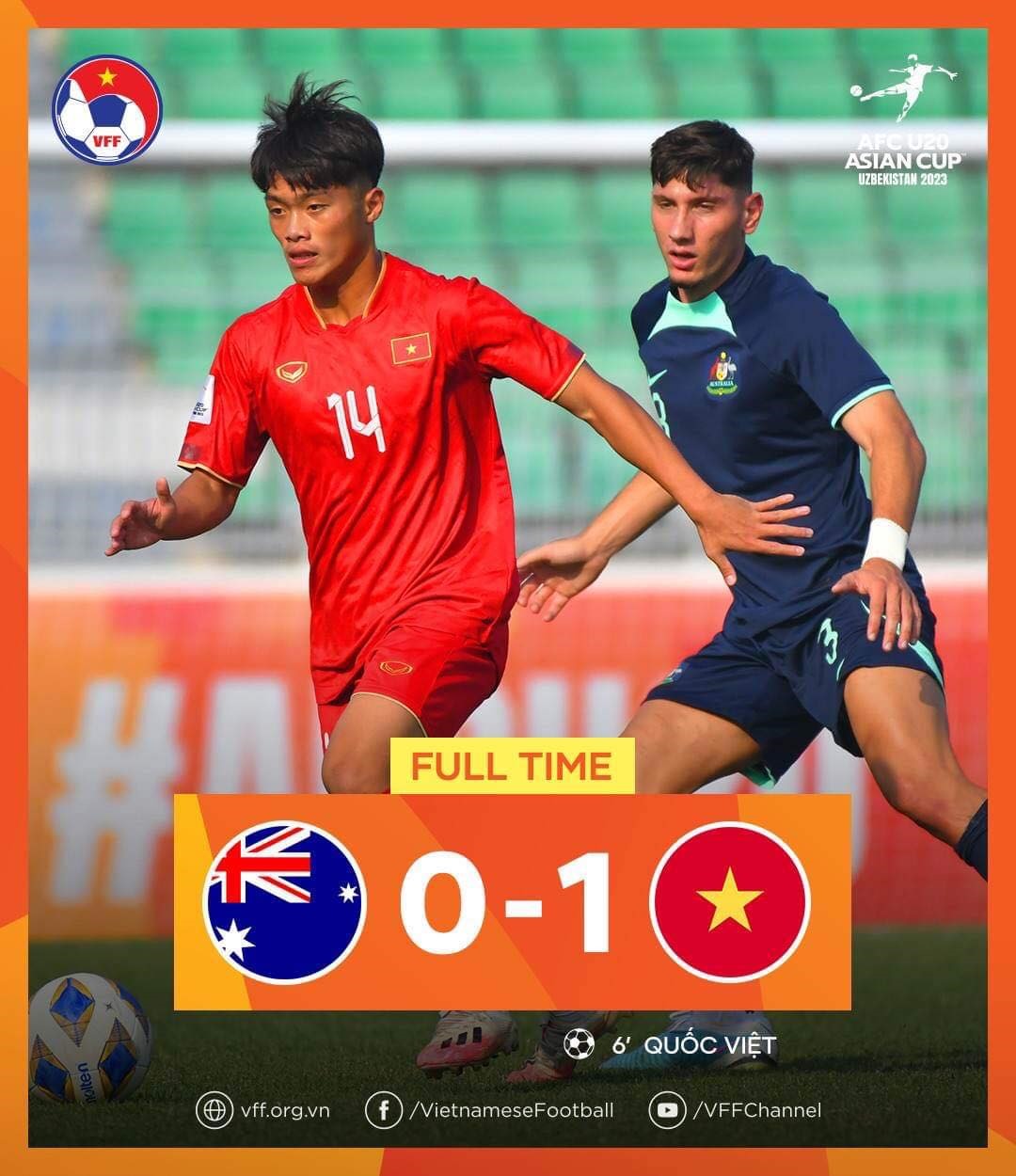 Việt tỏa sáng trong trận gặp U20 Úc
