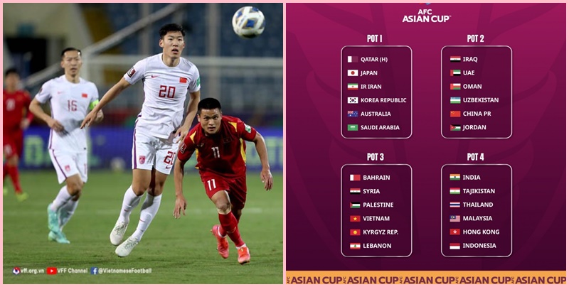Nhóm hạt giống chính thức tại VCK Asian Cup 2023