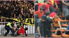 Bị FIFA cấm vận cả nền bóng đá: CĐV Indonesia nổi điêm ném gạch đá vào nhau